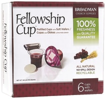 Communion: Fellowship Cup, the Filled Cup and Wafer (Box Of 6) Box