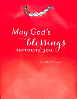 Value Gift Bag Small: Red (Colossians 4:18 Tlb) Stationery