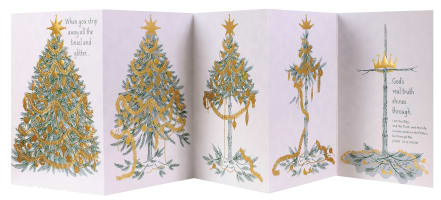 Christmas Boxed Cards: Five Panel Card Tree to Cross (John 14:6 Nasb) Box