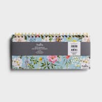 Undated Diary/Planner: Desktop Weekly Scheduler, Floral Spiral