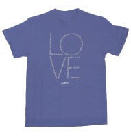 Love Chapter, Medium, Round Neck, Violet, 1 Cor 13 (Grace & Truth Womens T-shirts Series)