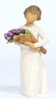 Willow Tree Figurine: Surprise (Woman Holding Purple Tulips)