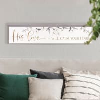 Wall Art: His Love Will Calm Your Fears, Dimensional Accents