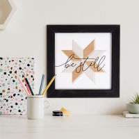 Carved Wall Art: Be Still, Quilt Pattern (Mdf/acrylic)