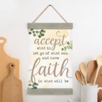 String Banner: Accept... and Have Faith (Canvas/pine)
