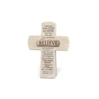Tabletop Cross: Believe, Bronze Bar