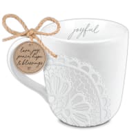 Ceramic Mug: Joyful (Romans 15:13) Textured (473 Ml) Homeware