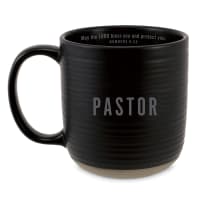 Ceramic Mug: Pastor (Numbers 6:24) Black Textured (591 Ml) Homeware