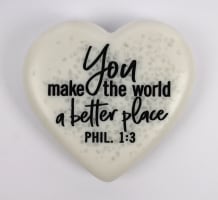 Stone Heart Plaque: A Better Place Engraved (Phil 1:3)