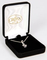 Necklace: Silver Plated Cross With Musical Staffon 45Cm Silver Plated Chain