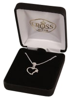 Necklace: Silver Plated Open Heart With Cross on 45Cm Silver Plated Chain