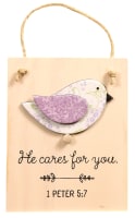 Chirps Plaque: He Cares For You, 1 Peter 5:7