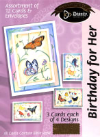 Boxed Cards Birthday For Her: Butterflies Box