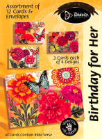 Boxed Cards Birthday For Her: Flowers & Butterflies Box