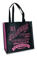 Eco Totes: Proverbs 31 Woman, Black With Pink Sides