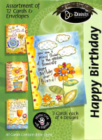 Boxed Cards Happy Birthday: Flowerpots Box