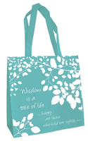 Eco Totes: Wisdom is a Tree of Life... (Teal)
