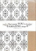 Journal Divine Details: God Created You to Do Amazing Things, Cream/Gold, , Zippered Closure (Eph 2:10) Imitation Leather