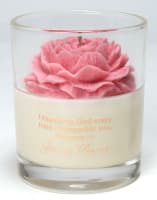 Jars of Flowers Soy Blend Candle: Dark Pink Peony Flower, Lychee Peony Scent