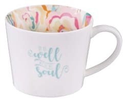 Ceramic Mug It is Well, White With Interior Design (384ml) (Well With My Soul Collection) Homeware