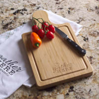 Bamboo Cutting Board With Handle: Gather Here (Gather Here Collection)
