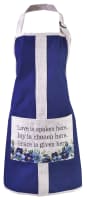 Apron: Love Joy Grace, Blue Bib Apron With Large Pocket, Adjustable Neck Strap (Love Joy Grace Collection)
