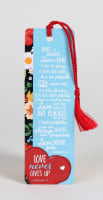 Bookmark With Tassel: Love Never Gives Up Stationery