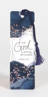 Bookmark With Tassel: All Things Possible Stationery