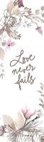 Bookmark With Tassel: Love Never Fails Stationery