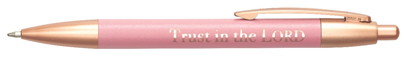 Ballpoint Pen in Gift Box: Trust in the Lord, Pink Floral (Proverbs 3:5)