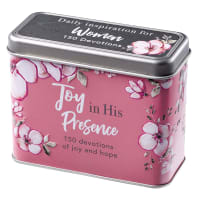 Devotional Cards in a Tin: Joy in His Presence, For Women, 75 Double Sided Cards