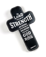 Bookmark Cross-Shaped: The Lord is My Strength Black (Exodus 15:2) Stationery