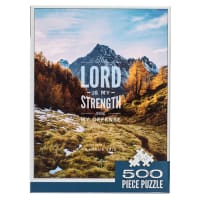 Jigsaw Puzzle: Lord is My Strength (Exodus 15:2) Mountain Landscape (500 Piece) Game
