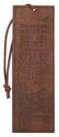 Bookmark With Tassel: Soar on Wings Brown (Isaiah 40:31) Imitation Leather