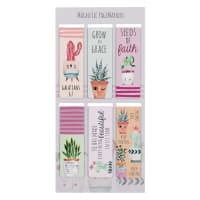 Bookmark Magnetic - set of 6: Grow in Grace, Succulents Stationery