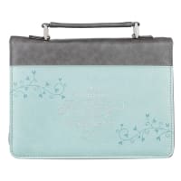 Bible Cover Extra Large: With God All Things Teal (Matthew 19:26) Imitation Leather