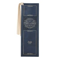 Bookmark With Tassel: Trust in the Lord Navy (Isaiah 26:4) Imitation Leather