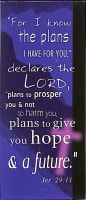 Bookmark Magnetic: For I Know the Plans I Have For You, Purple Stationery