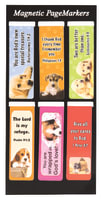 Bookmark Magnetic - set of 6: Puppies #01 Stationery