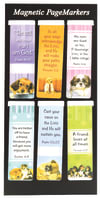 Bookmark Magnetic - set of 6: Puppies #02 Stationery