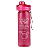 Plastic 700ml Water Bottle: I Know the Plans (Bright Pink) Homeware
