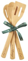 Bamboo Spoon Set of 3: Love, Blessings, Joy