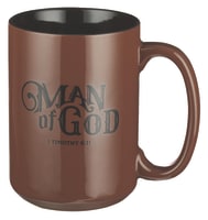 Ceramic Mug: Man of God, Brown/Black (414ml) Homeware