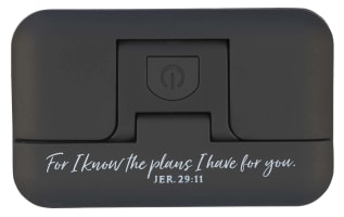 Pivoting Led Booklight: For I Know the Plans, Jer 29:11, Black Homeware
