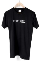Mens Staple: Step Out, Medium, Silver Print on Black (Abide Mens Apparel Series)