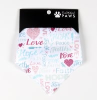 Faithful Paws Bandana, Peace, Love, Hope Design (Australiana Products Series)