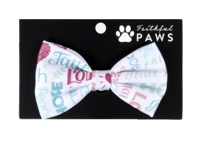 Faithful Paws Bow Tie, Peace, Love, Hope Design (Australiana Products Series)