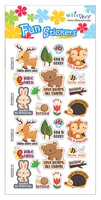 Fun Stickers: Deer and Rabbit, 1 Sheet Per Pack Novelty