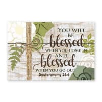 Mdf Wall Art: You Will Be Blessed When You Come in (Deuteronomy 28:6)