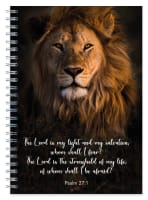 Spiral Bound Hardcover Journal: The Lord is My Light and My Salvation, Lion, Psalm 27:1 Spiral